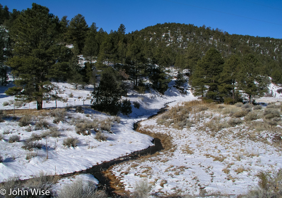 New Mexico Road 32 that runs between Quemado and Apache Creek