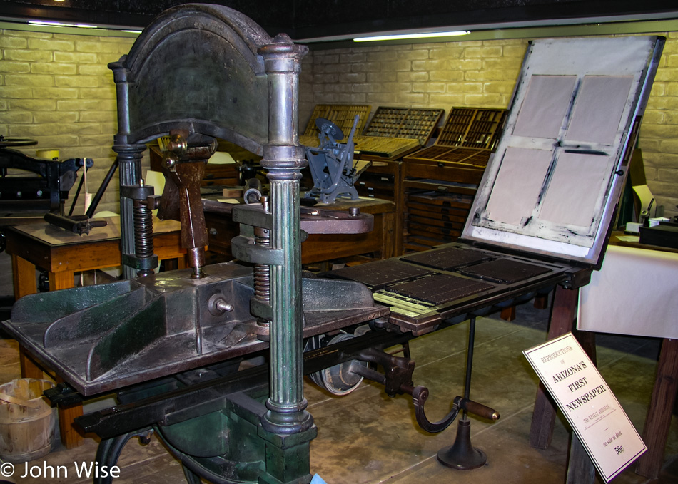 Printing Press in Tubac, Arizona