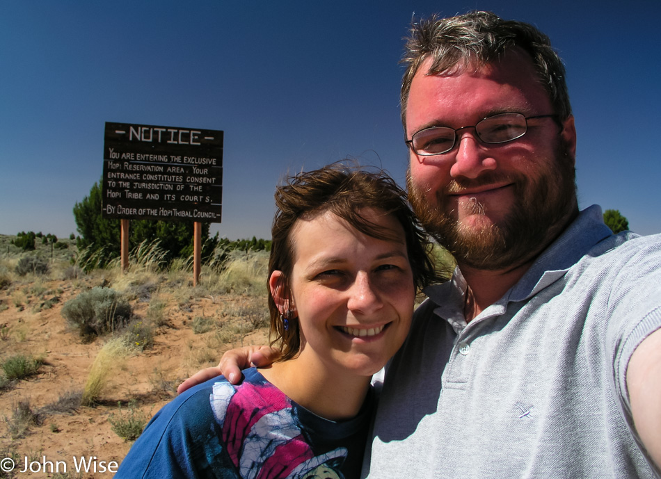 Caroline Wise and John Wise on the Hopi Reservation in Northern Arizona