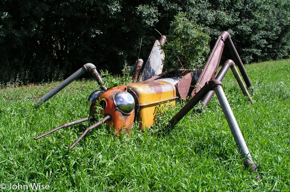 Metal Grasshopper Roadside in Norwood, Colorado