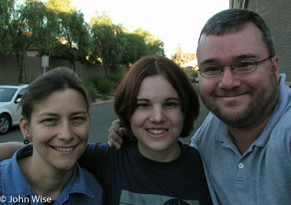 Caroline Wise, Jessica Wise, and John Wise in Phoenix, Arizona