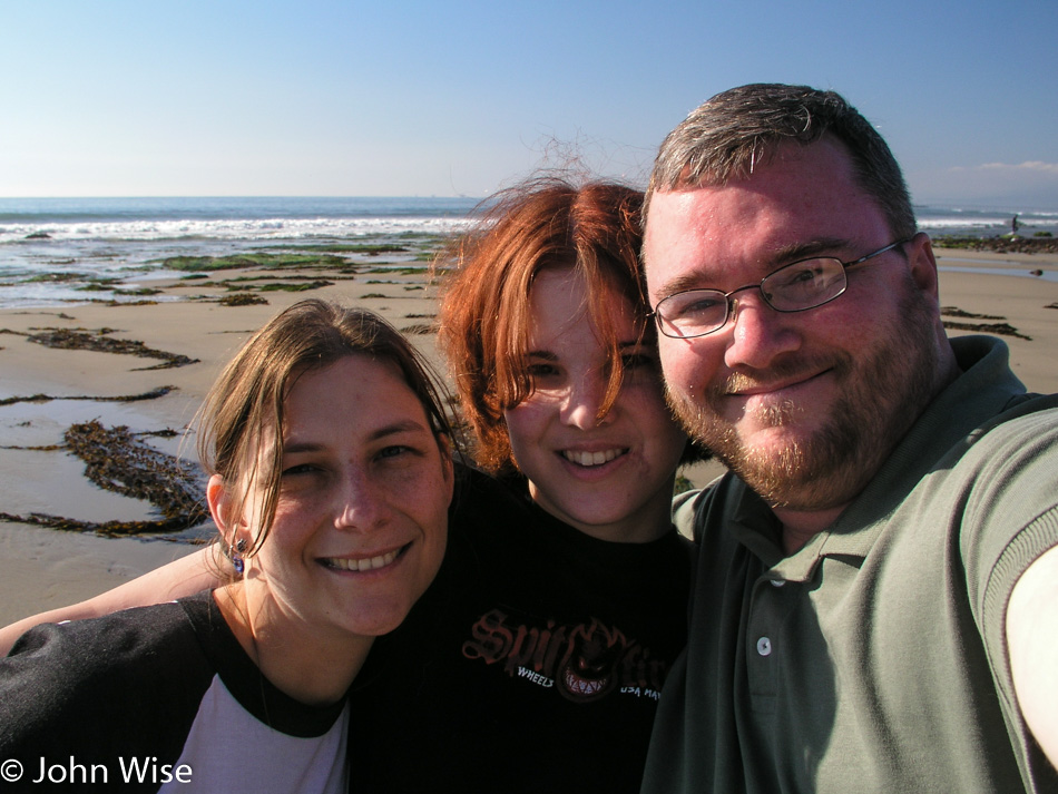 Jessica Wise, Caroline Wise, and John Wise near Summerland, California
