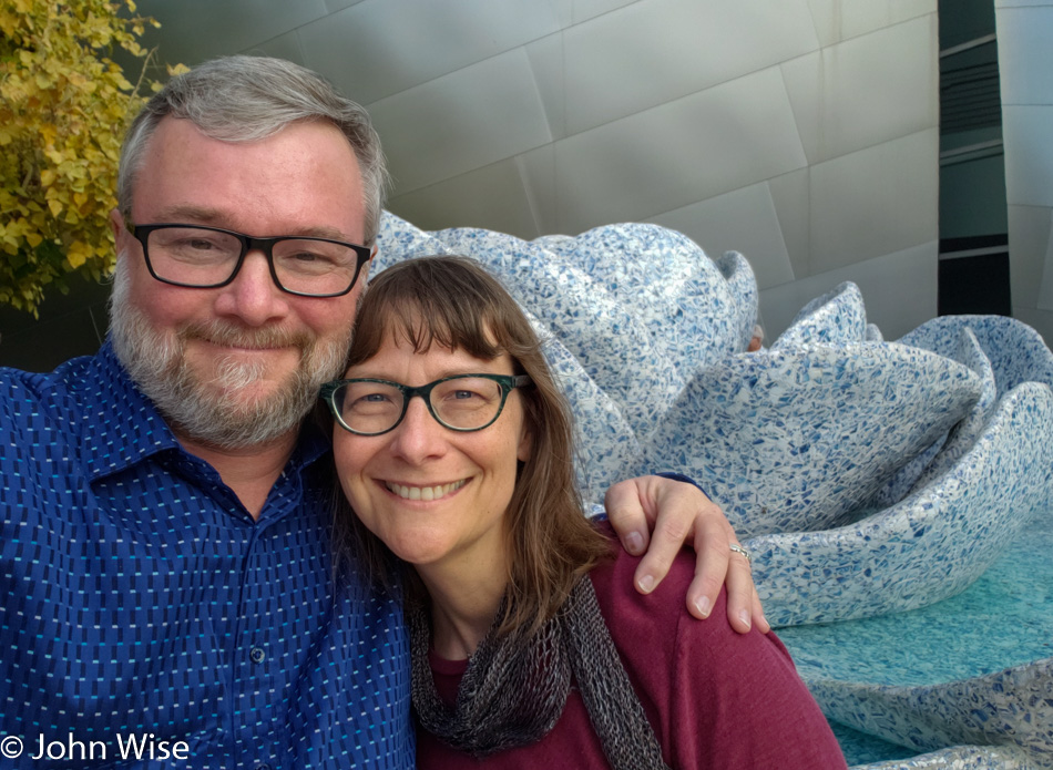 John Wise and Caroline Wise at Walt Disney Concert Hall in Los Angeles, California