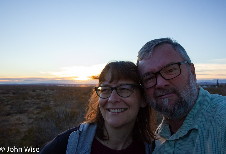 Caroline Wise and John Wise in Mojave, California