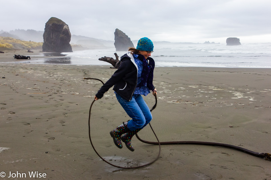 Caroline Wise at Pistol River North on the Oregon Coast