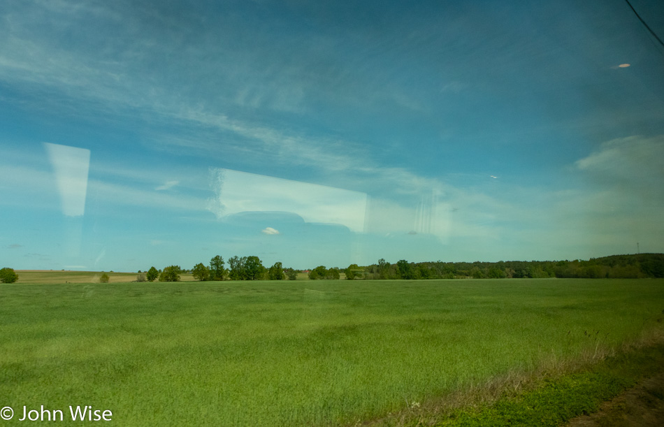 Berlin to Erfurt on the train in Germany