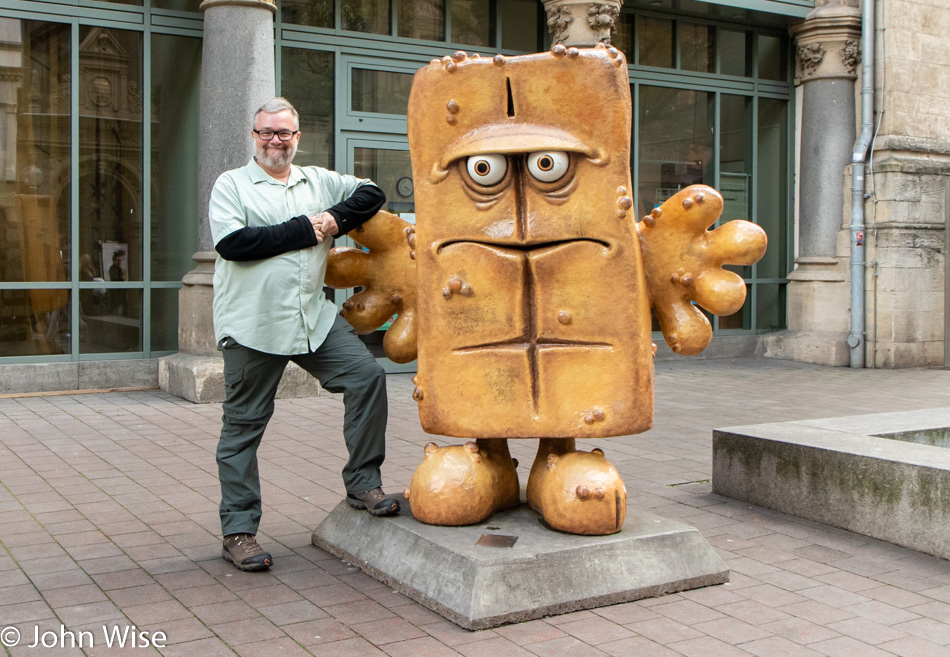 John Wise with Bernd Das Brot in Erfurt, Germany