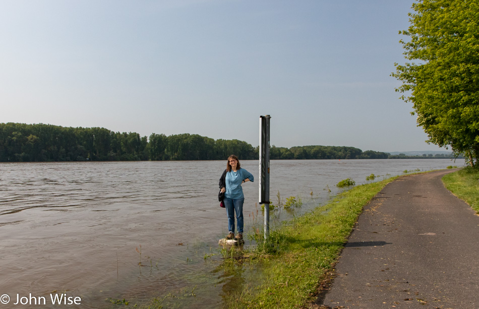 Caroline Wise next to the Rhein River in Germany