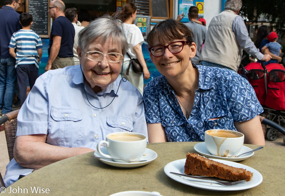 Jutta Engelhardt and Caroline Wise in Frankfurt, Germany