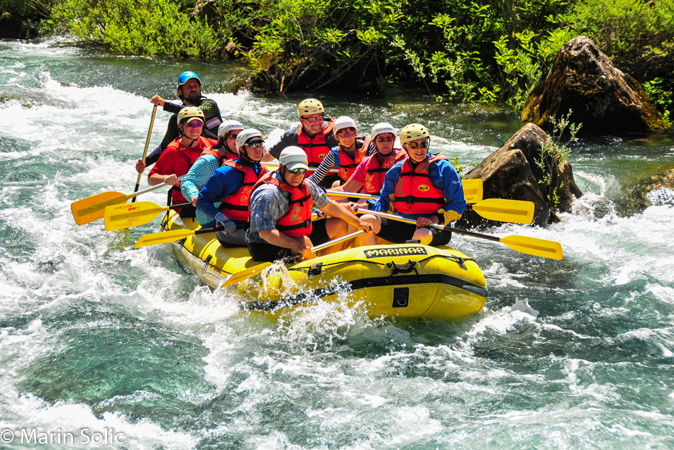 Caroline Wise and John Wise on the Cetina River in Croatia