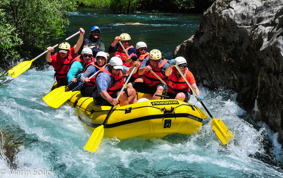 Caroline Wise and John Wise on the Cetina River in Croatia