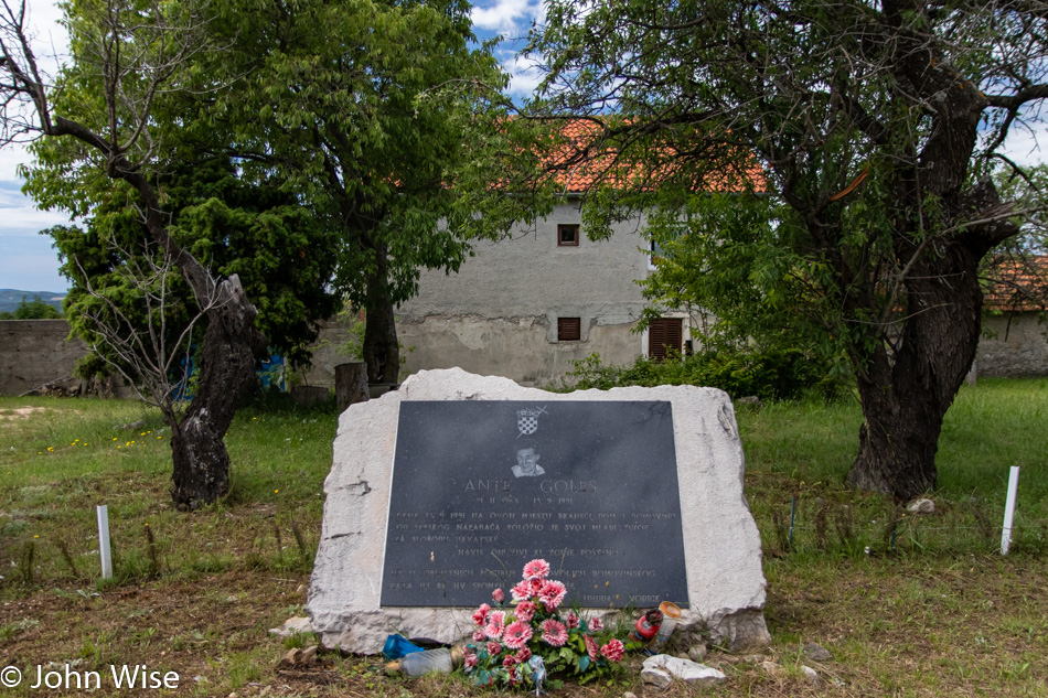 Ante Goleš grave near Skradin, Croatia