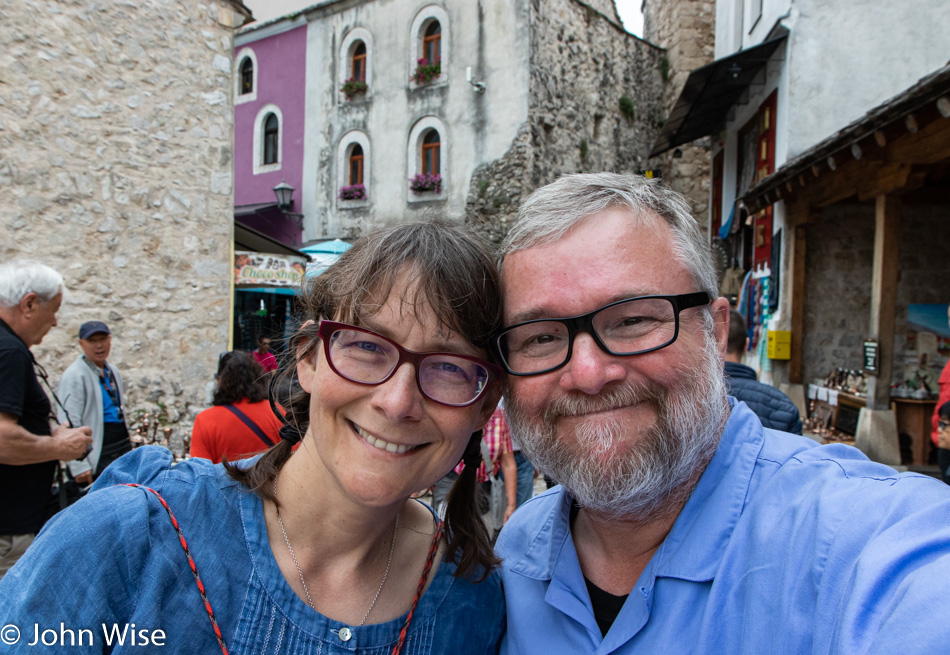 Caroline Wise and John Wise in Mostar, Bosnia and Herzegovina