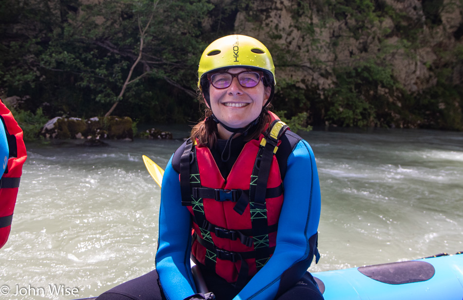 Caroline Wise on the Tara River in the Balkans