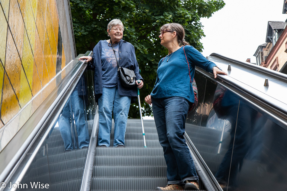 Jutta Engelhardt and Caroline Wise in Frankfurt, Germany