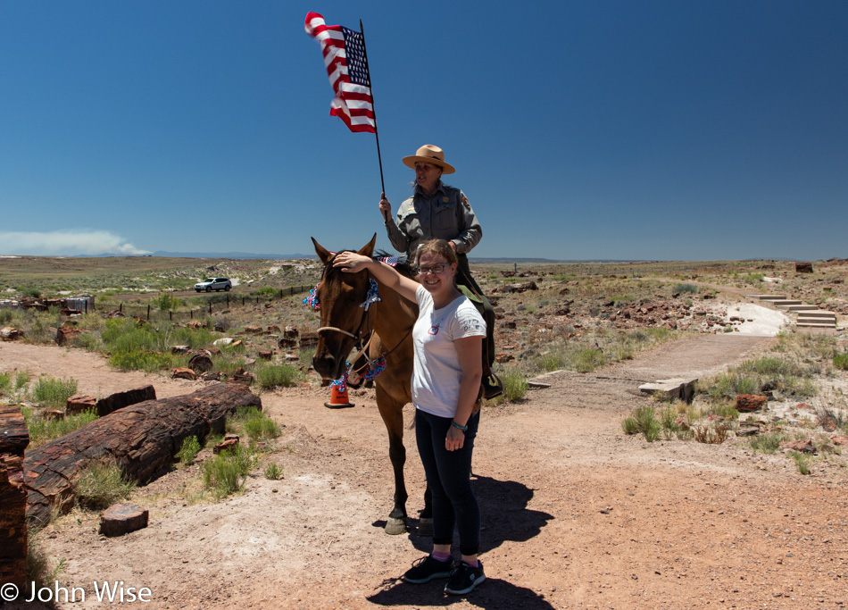 Katharina Engelhardt at Petrified Forest National Park in Arizona