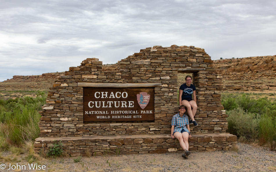 Caroline Wise and Katharina Engelhardt at Chaco Culture NHP in New Mexico