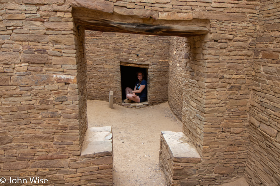 Katharina Engelhardt at Chaco Culture NHP in New Mexico