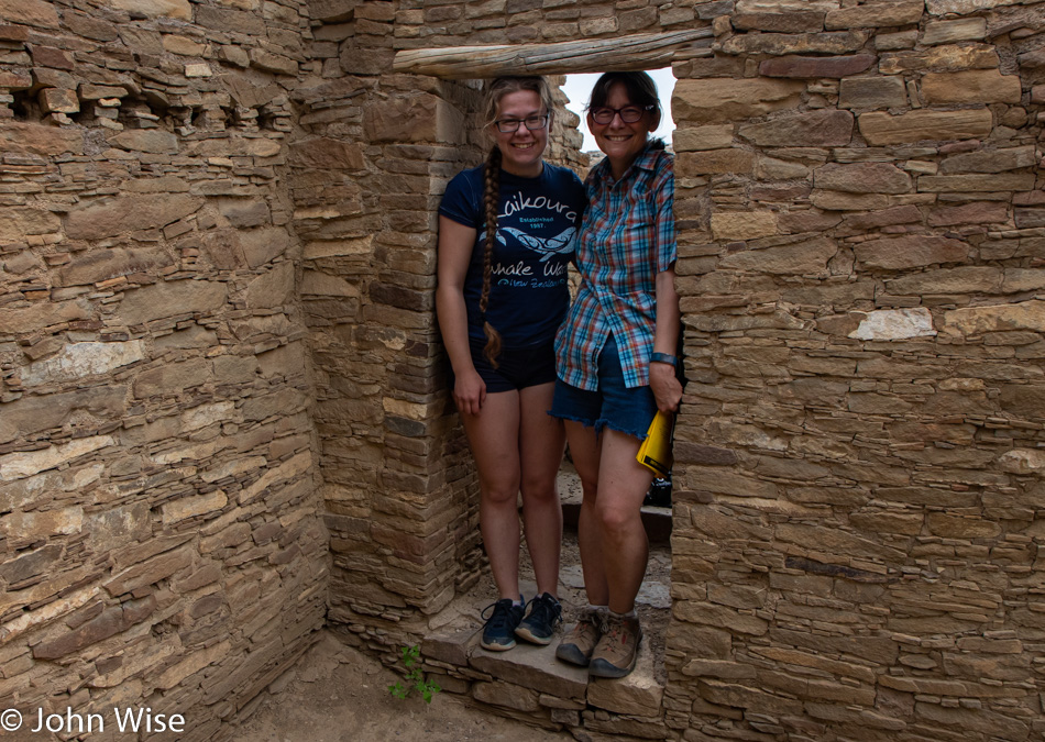 Caroline Wise and Katharina Engelhardt at Chaco Culture NHP in New Mexico