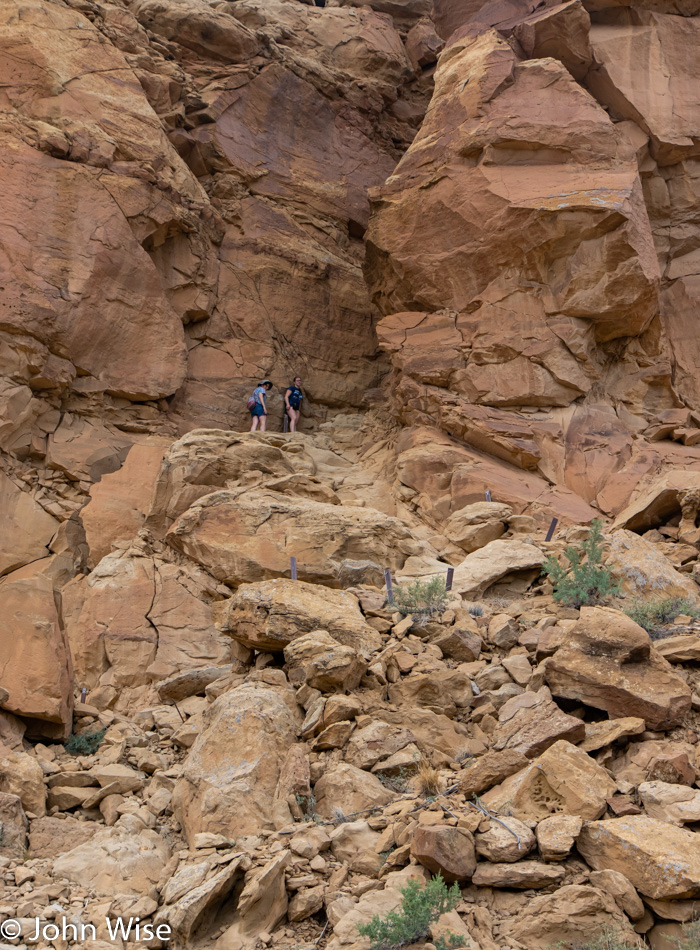 Caroline Wise and Katharina Engelhardt at Chaco Culture NHP in New Mexico