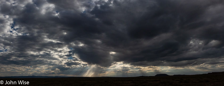 New Mexico storm clouds at sunset