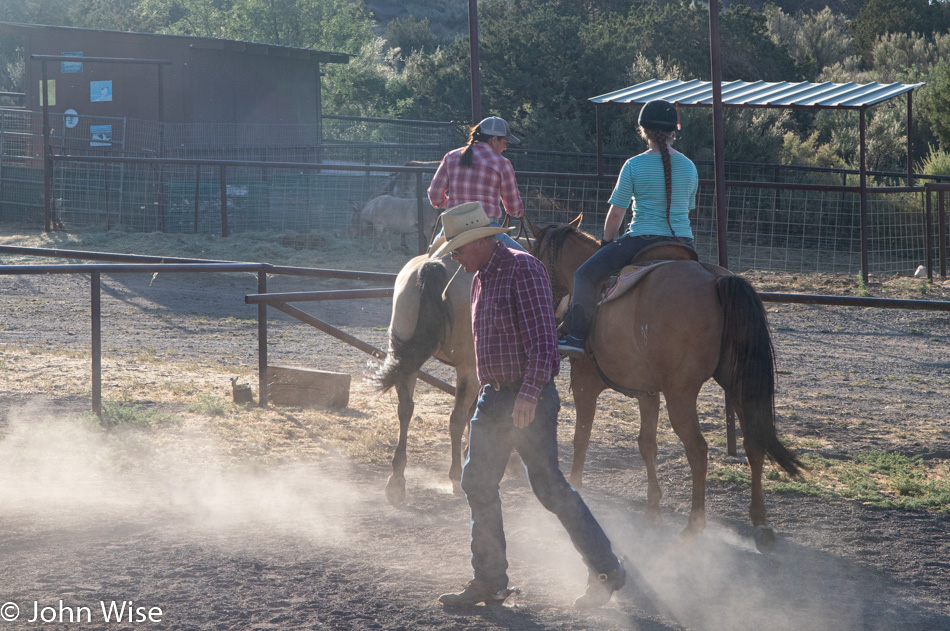 Katharina Engelhardt horseback riding in Sedona, Arizona