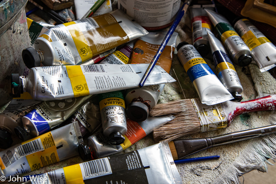 Painting supplies from Dion Terry in San Diego, California