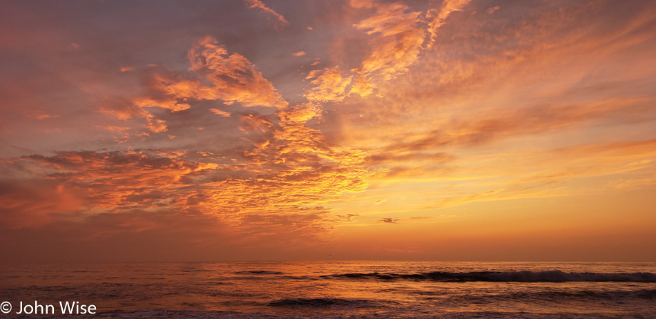 Sunset at Solana Beach in California