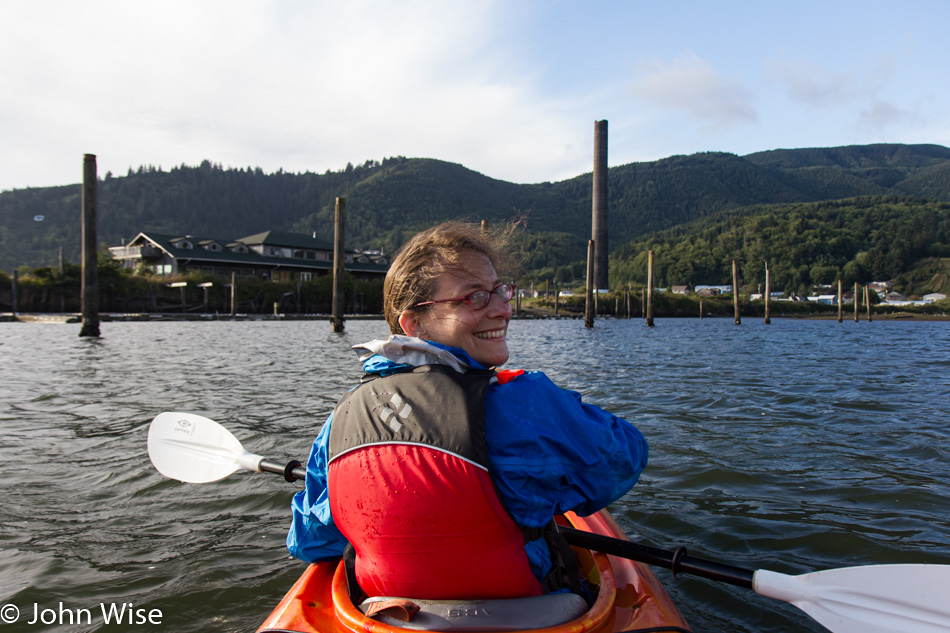 Caroline Wise Kayaking in Garibaldi, Oregon September 2011