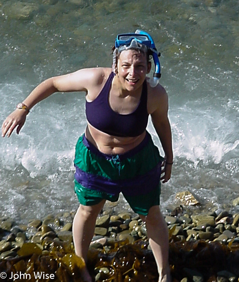 Caroline Wise in the Pacific Ocean at Catalina Island in California