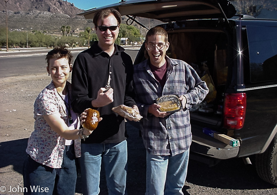 Caroline Wise with Robert Bell and Mark Shimer in Superior, Arizona