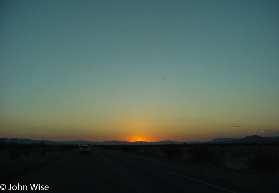 Interstate 10 west to California