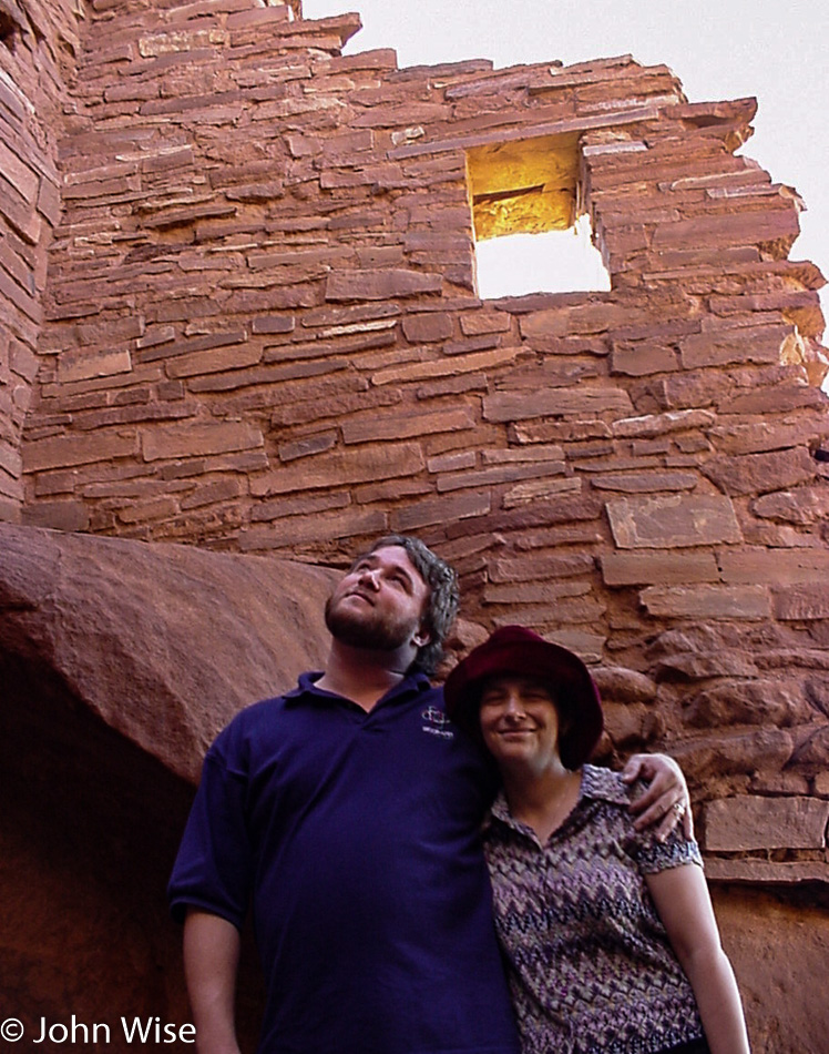 John Wise and Caroline Wise at Wupatki in Arizona