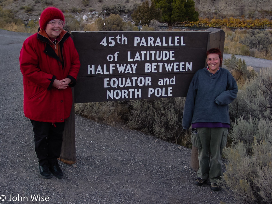 Jutta Engelhardt and Caroline Wise at the 45th Parallel