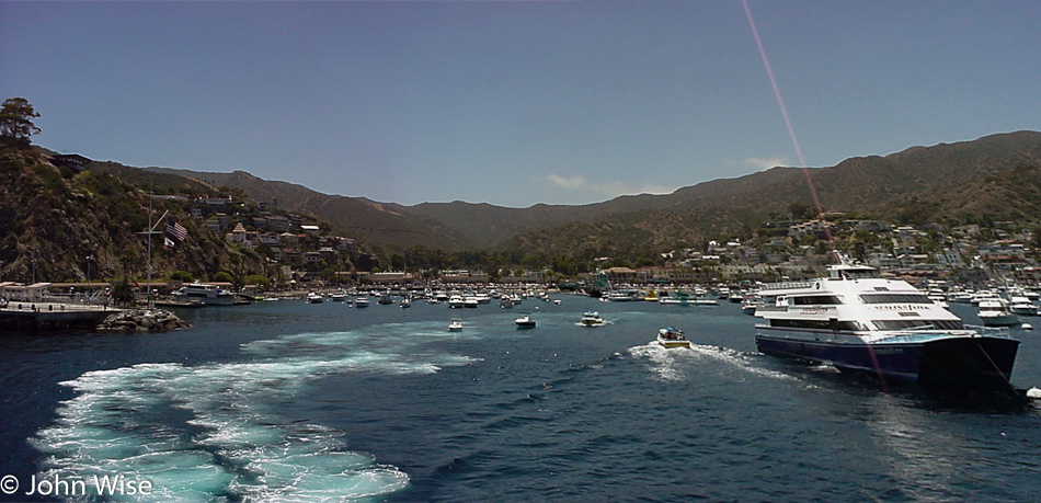 Leaving Catalina Island in California