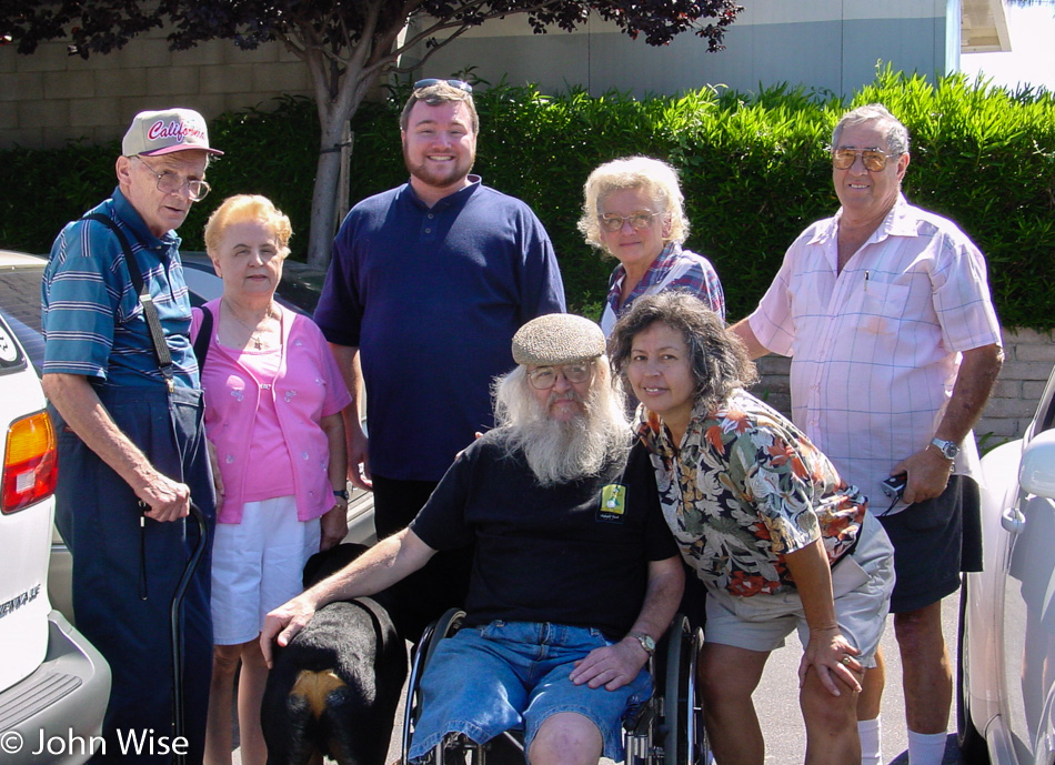 Mike and Penny Kneztic with John Wise Sr and Jr along with Annie and Woody Burns in Calabasas California
