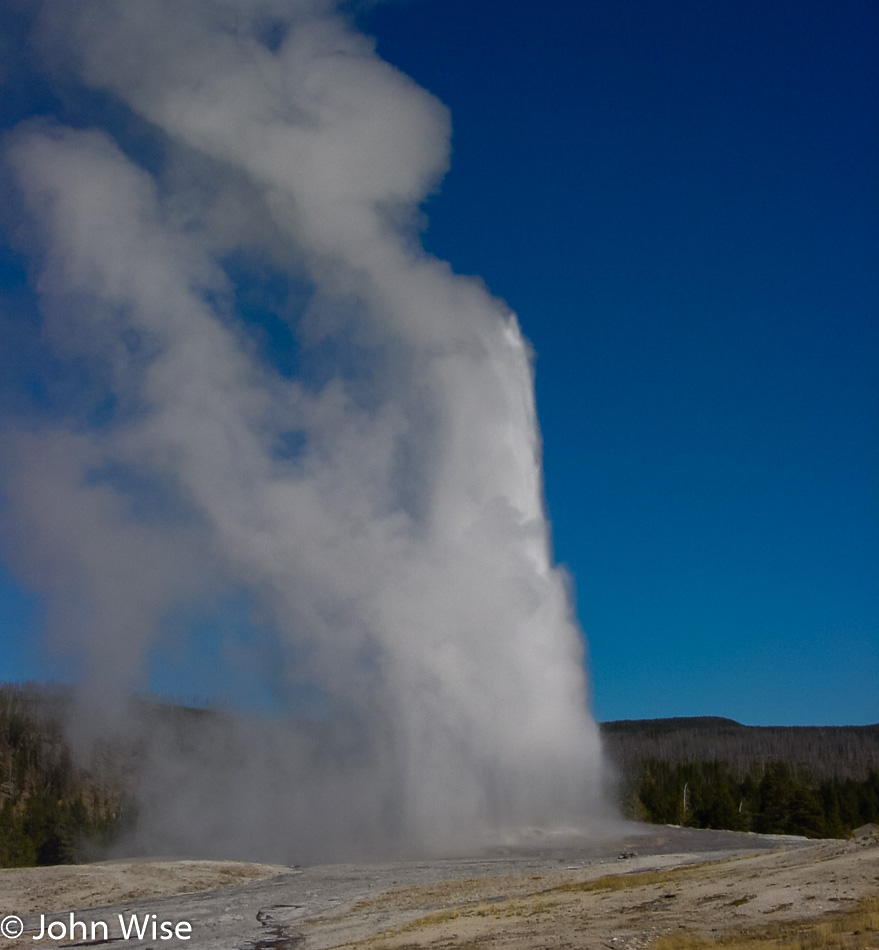 Old Faithful Geyser in Yellowstone National Park year 2000