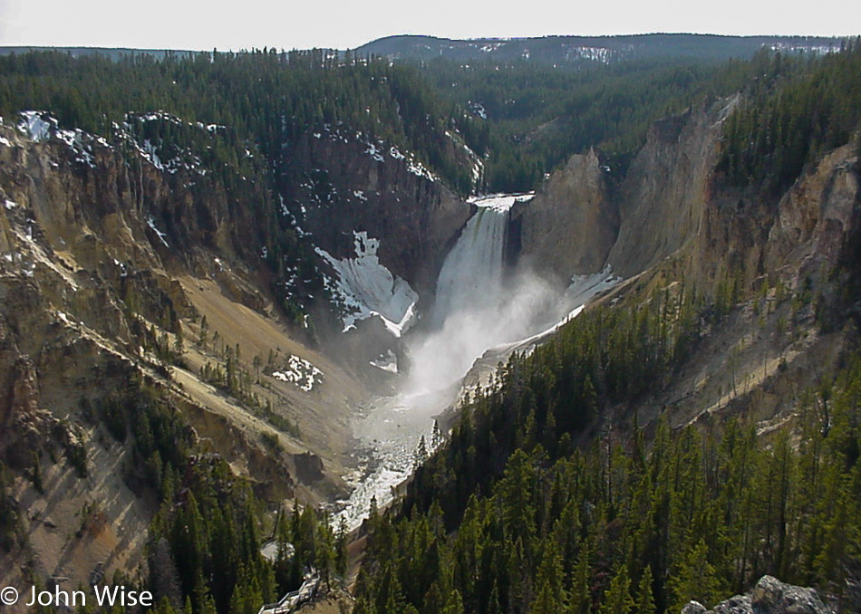 Upper Yellowstone Falls in Yellowstone National Park back in 2000