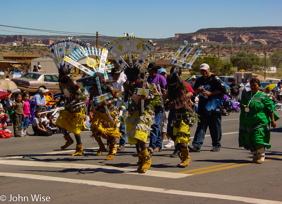 Yei Bi Chei dancers perform the Night Chant during year 2000 Navajo Nation Fair