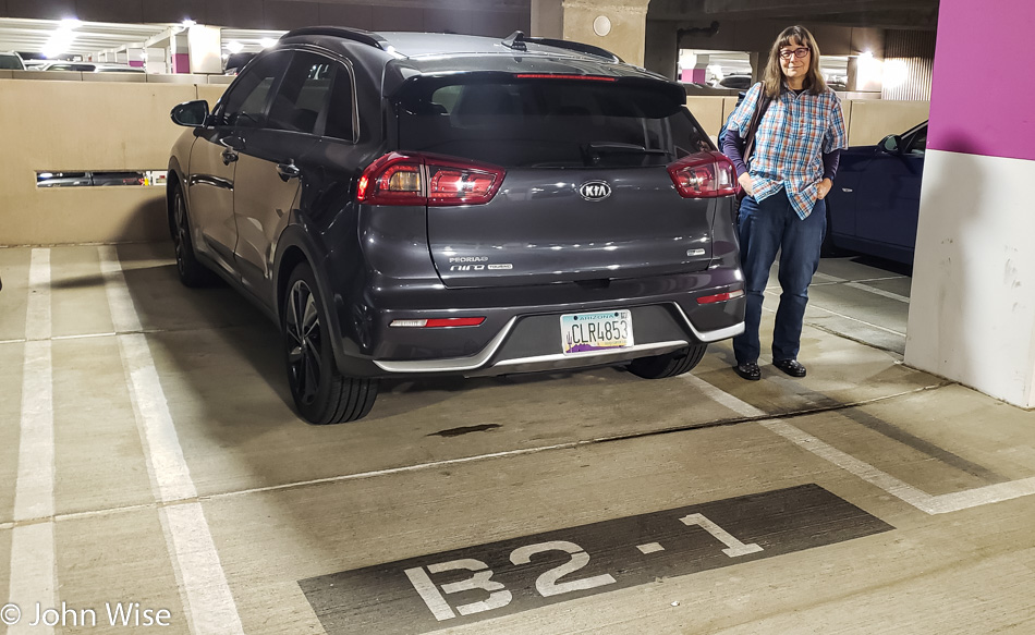 Caroline Wise at Sky Harbor Airport in Phoenix, Arizona