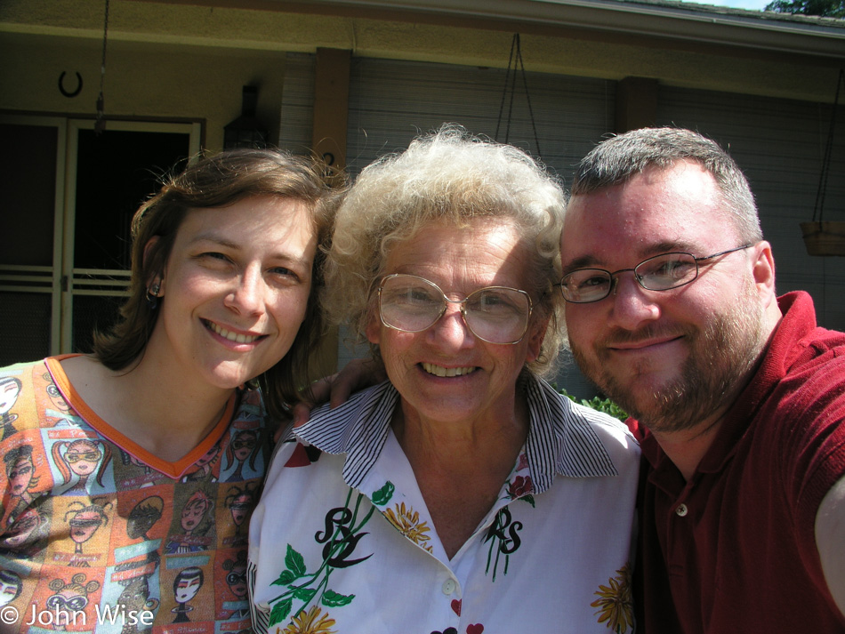 Ann Burns with Caroline Wise and John Wise in Santa Barbara California