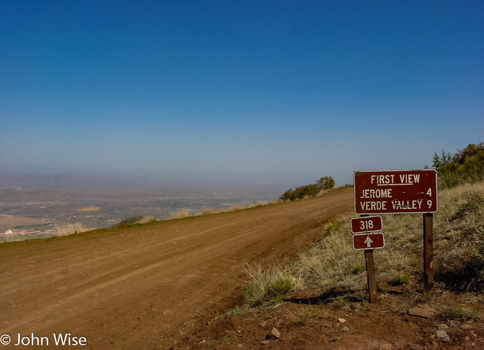 Back road into Jerome Arizona