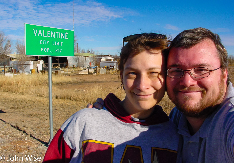 Caroline Wise and John Wise in Valentine Texas on Christmas