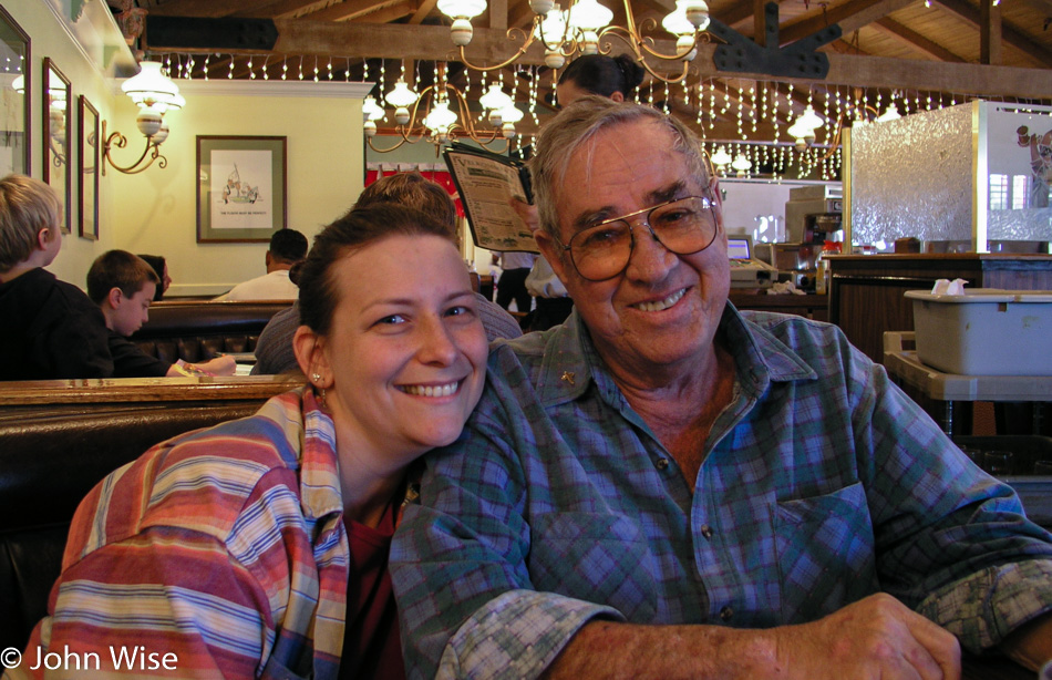 Caroline Wise and Woody Burns at Andersens Restaurant in Buellton California