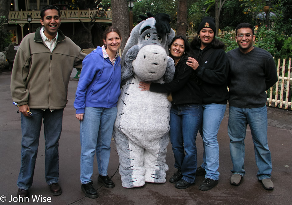 Caroline Wise and friends at Disneyland in California