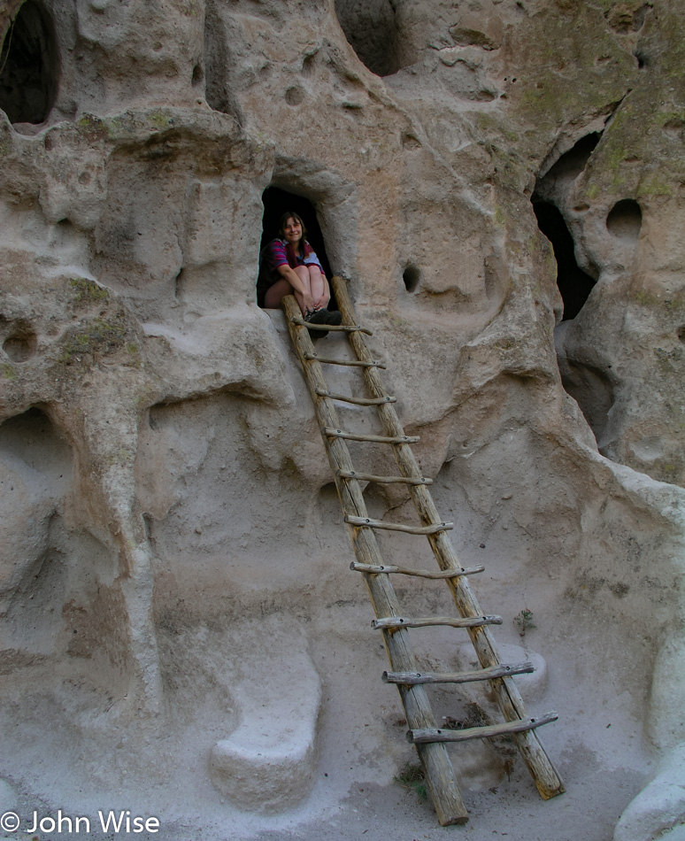 Caroline Wise at Bandelier National Monument in New Mexico