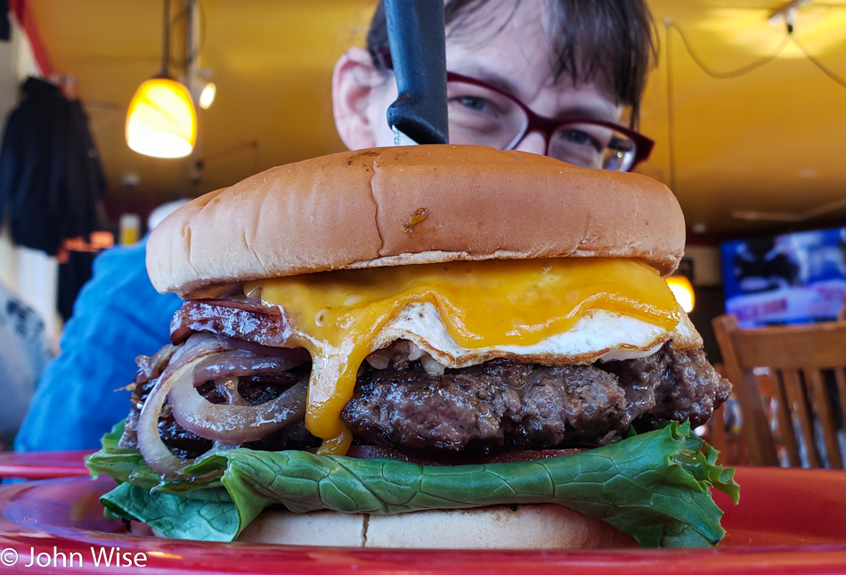 Caroline Wise burger in Newport, Oregon