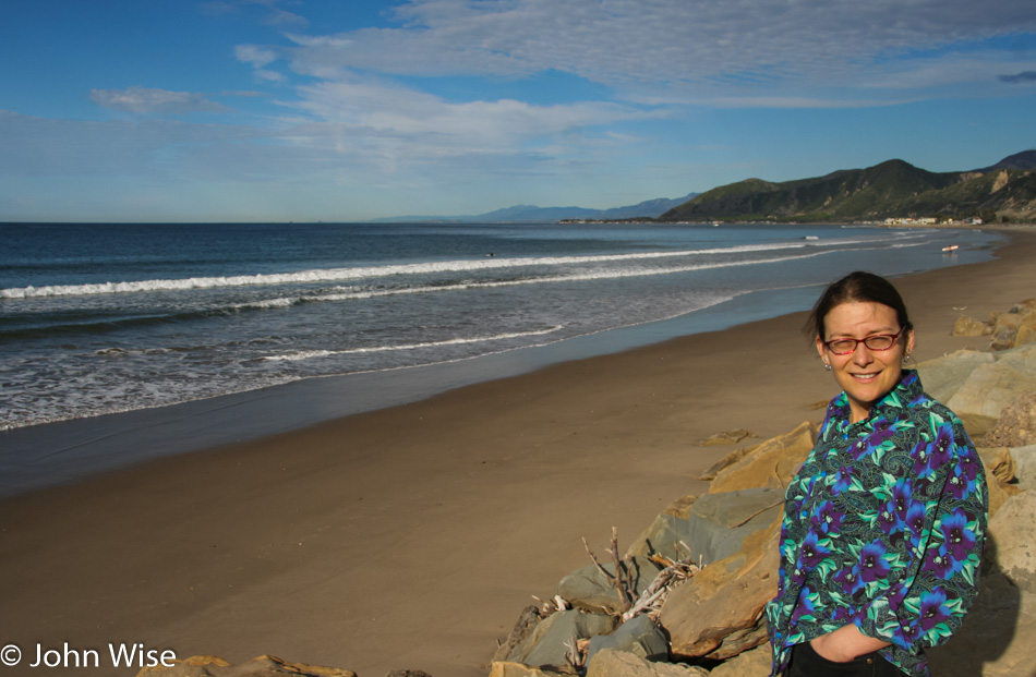 Caroline Wise on Southern California Beach