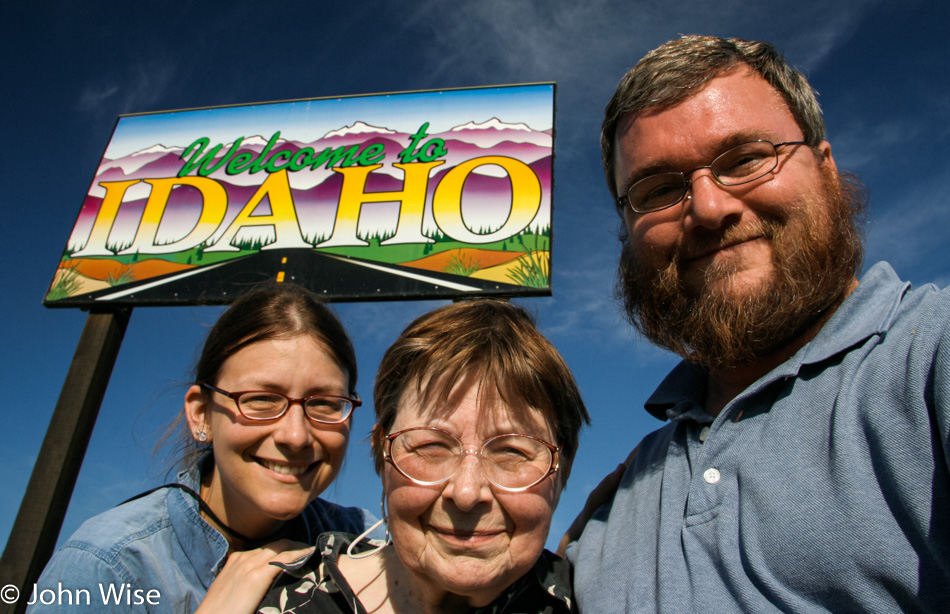 Caroline Wise with Jutta Engelhardt and John Wise at the Idaho State Sign
