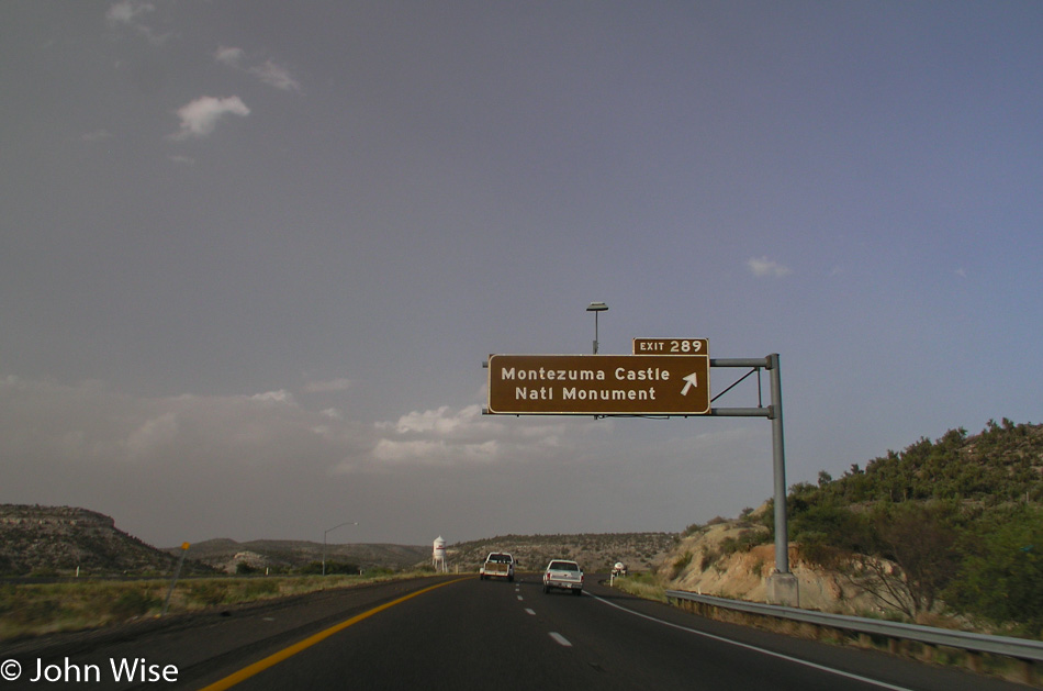 Driving north on Highway 17 in Arizona